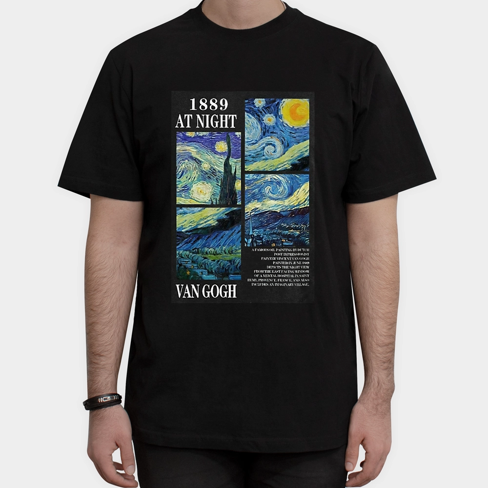 تیشرت نخی طرح شب های پرستاره تیشرت نخی طرح شب های پرستاره